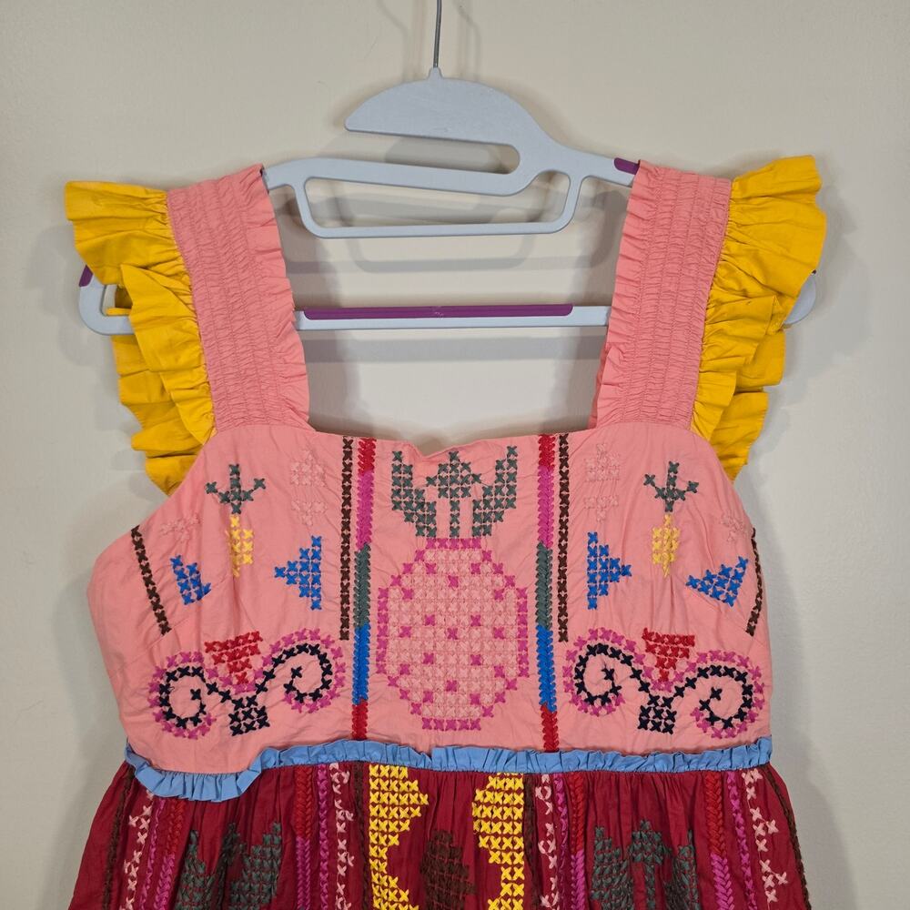 NEW NWT Women's Farm Rio Color Blocking Embroidered Mini Dress | Size Small - Picture 4 of 13
